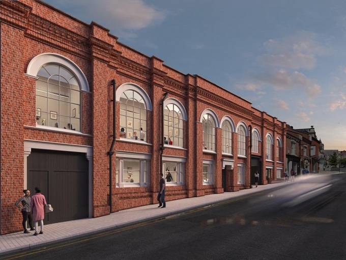 Vulcan Works Creative Hub - Concept View from Guildhall Road